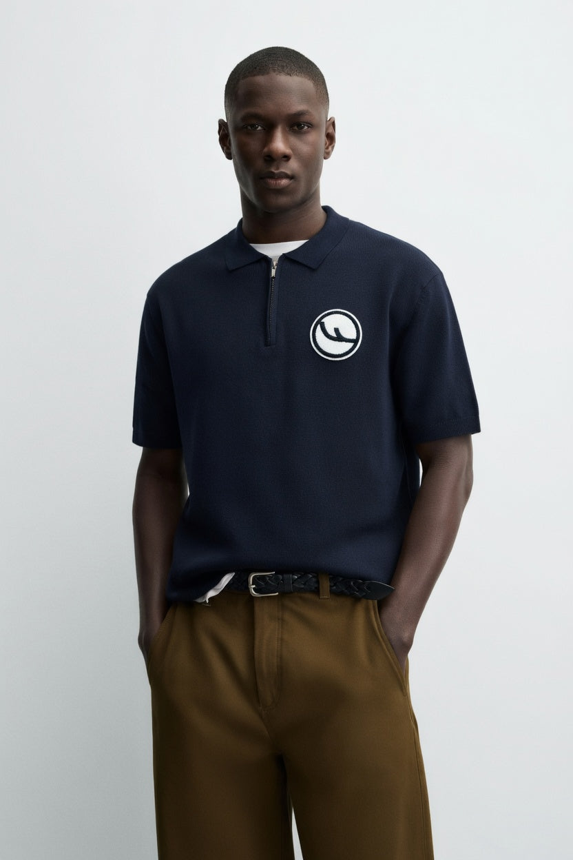 Antla Knit Zip Polo