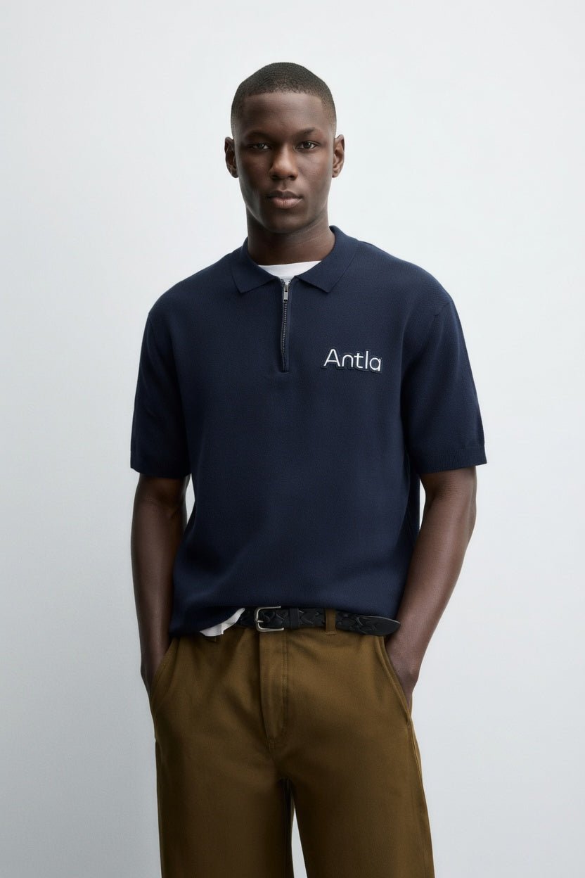 Antla Knit Zip Polo