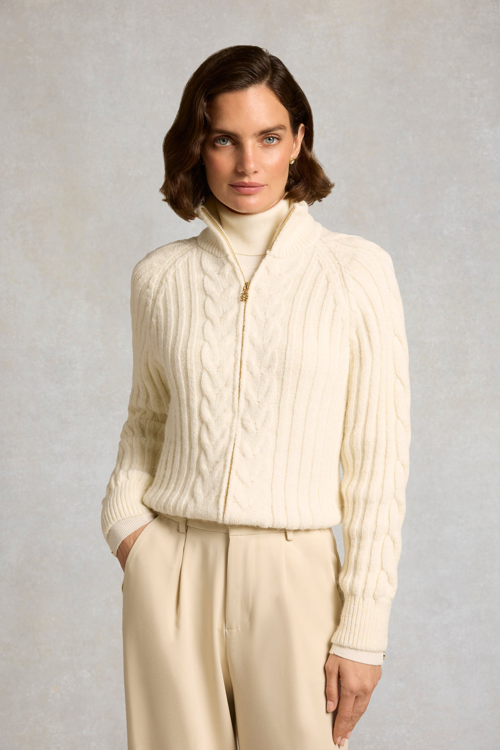 Elveden Zip Knit (Natural)