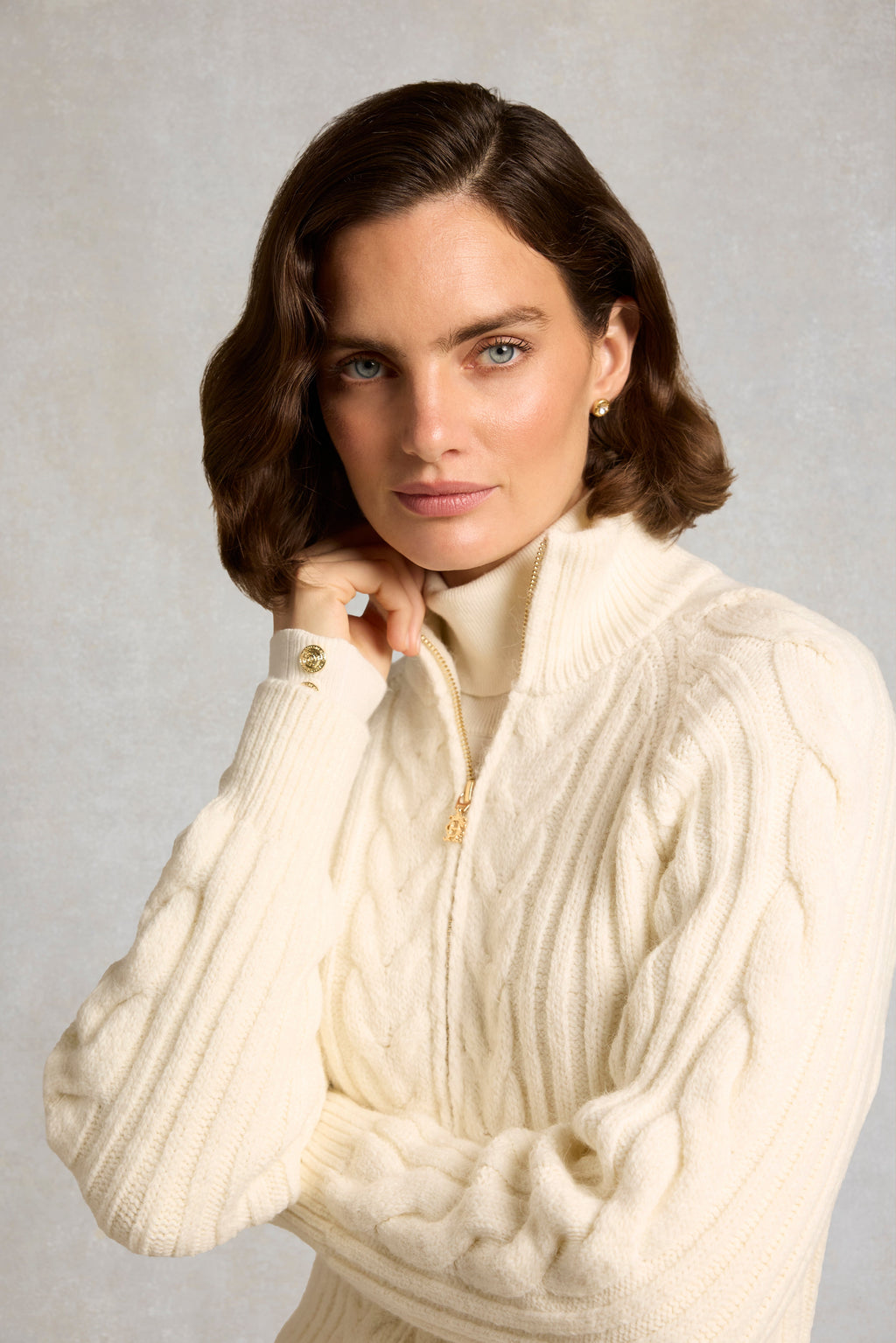 Elveden Zip Knit (Natural)