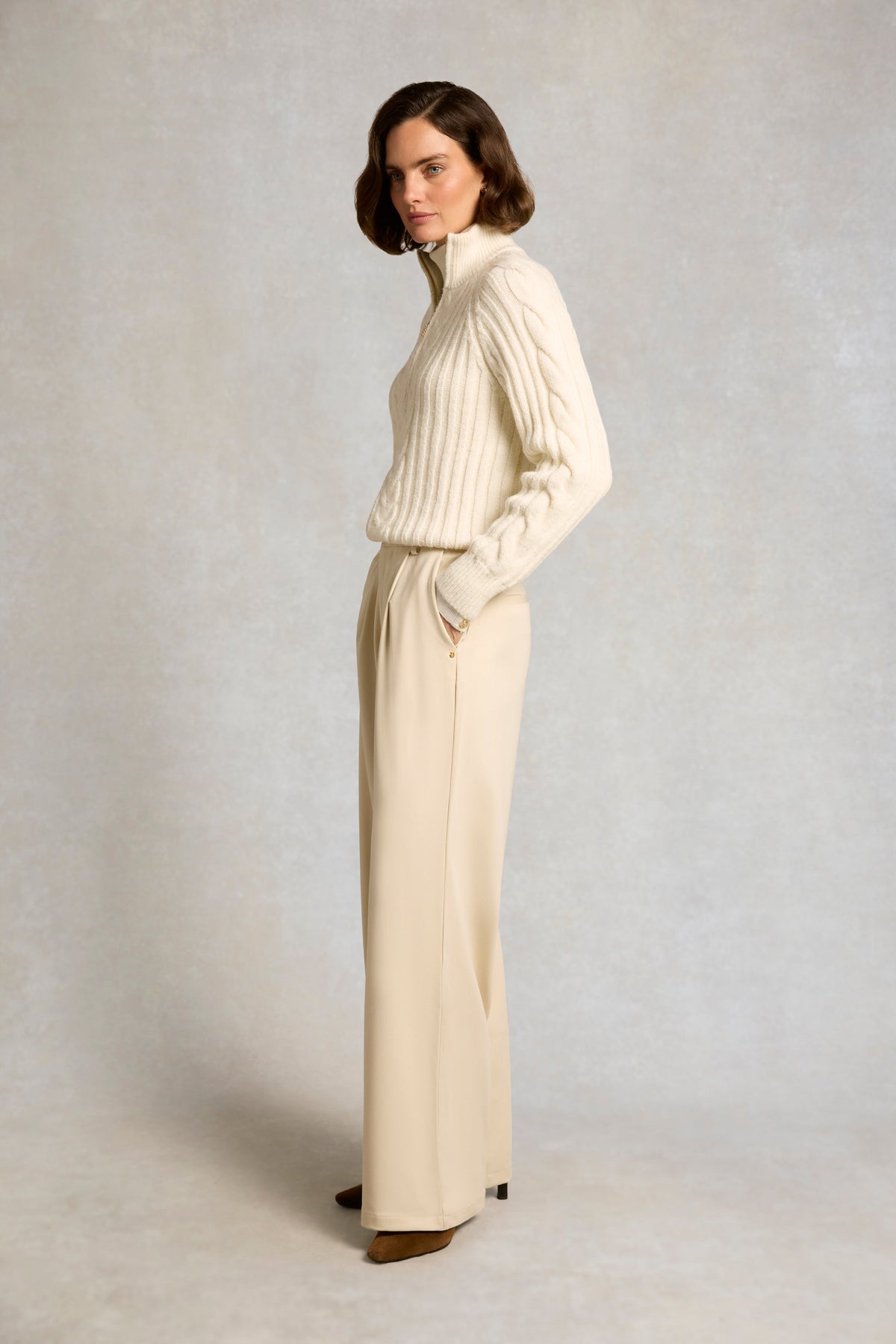 Elveden Zip Knit (Natural)