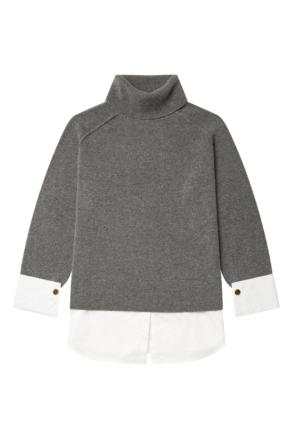 Mock Shirt Knit (Grey Marl)