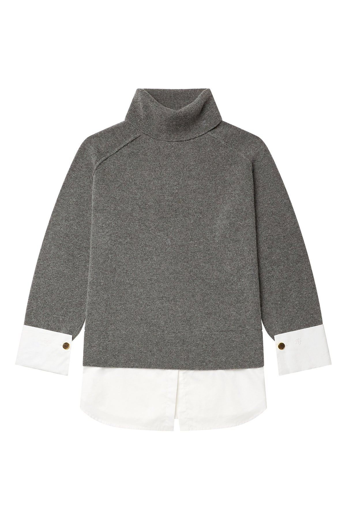 Mock Shirt Knit (Grey Marl)