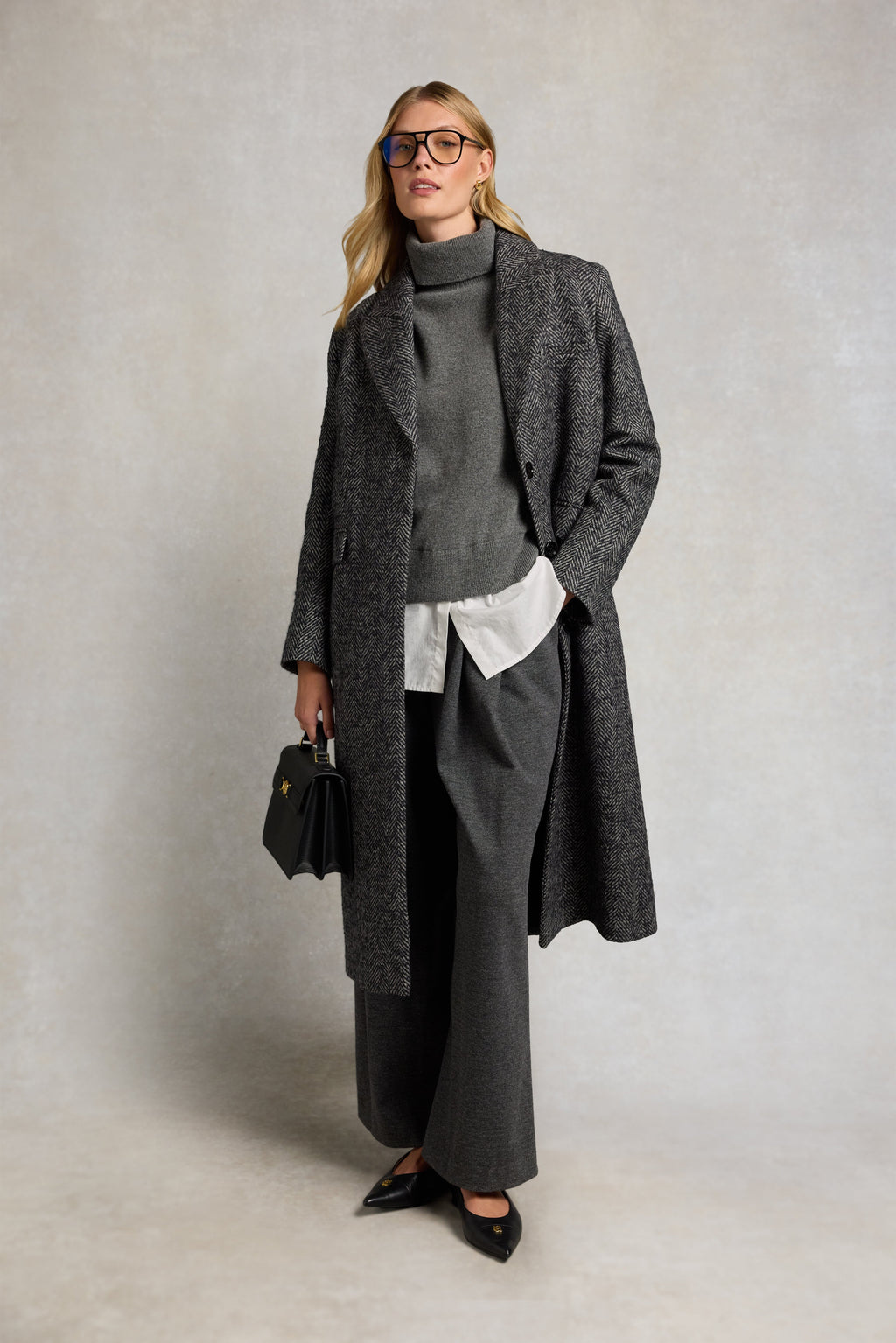 Mock Shirt Knit (Grey Marl)