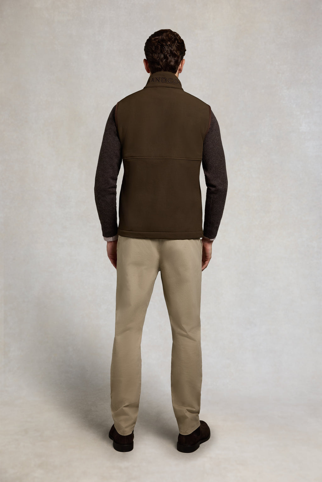 Men's Classic Softshell Gilet (Olive Brown)