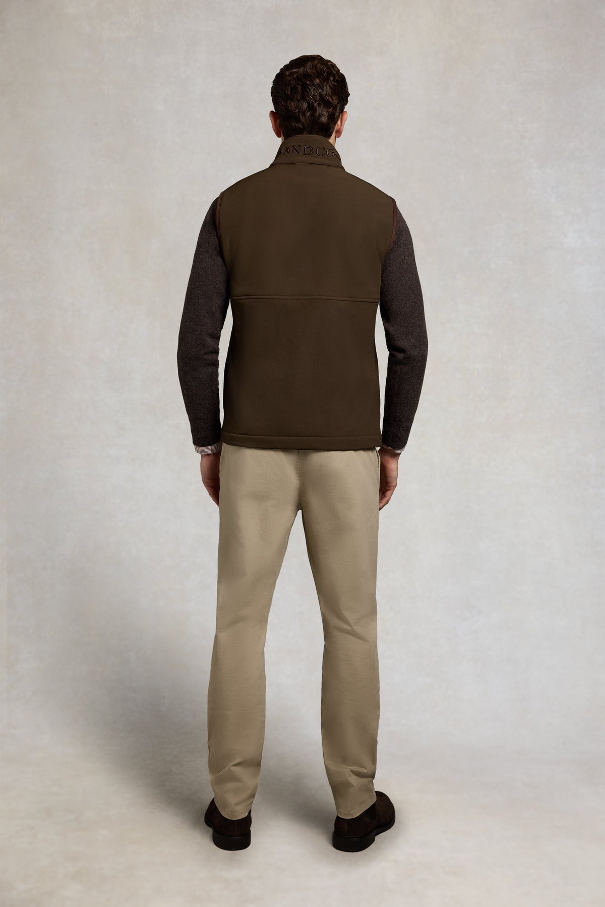 Men's Classic Softshell Gilet (Olive Brown)