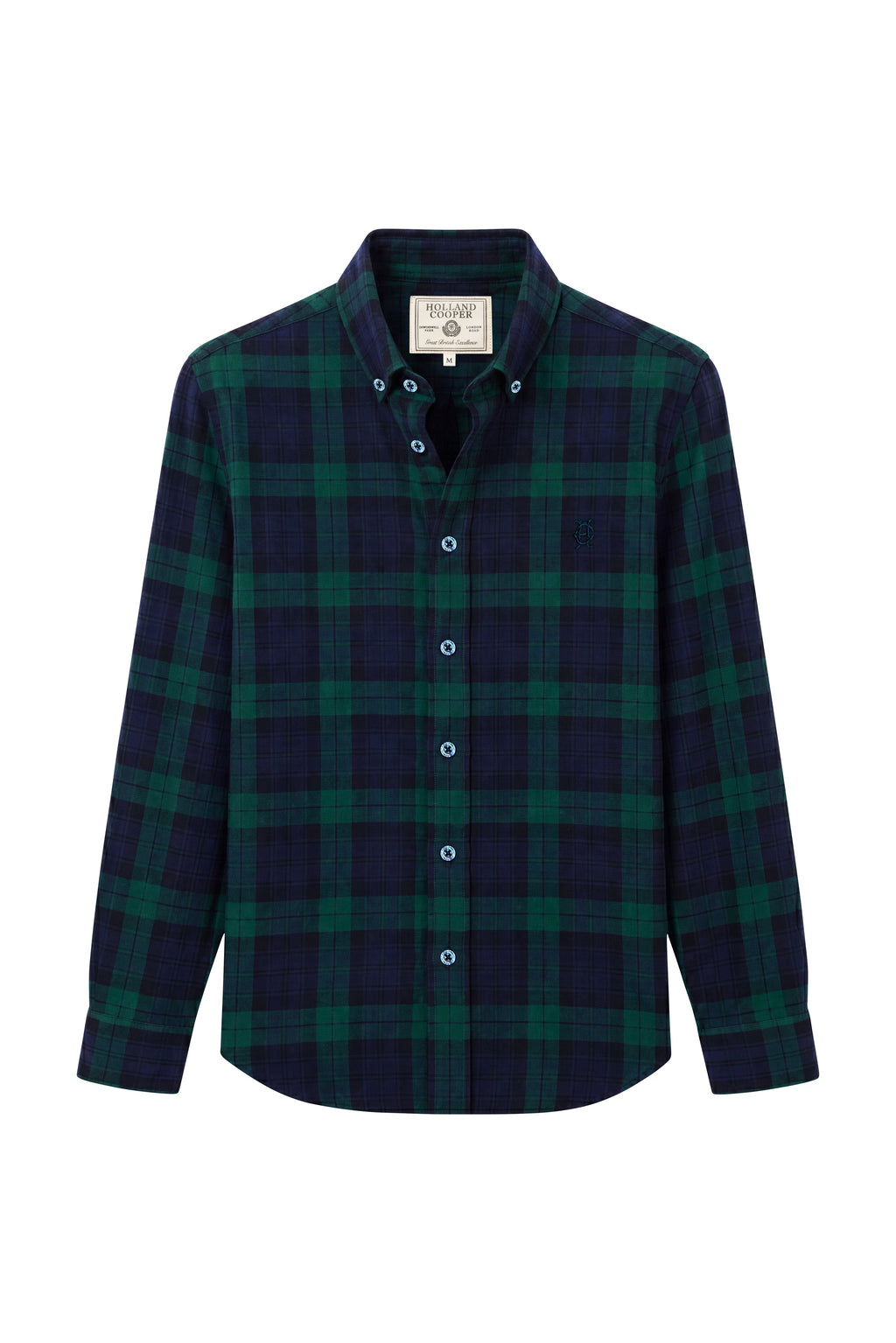 Men's Classic Fit Brushed Cotton Shirt (Blackwatch Check)