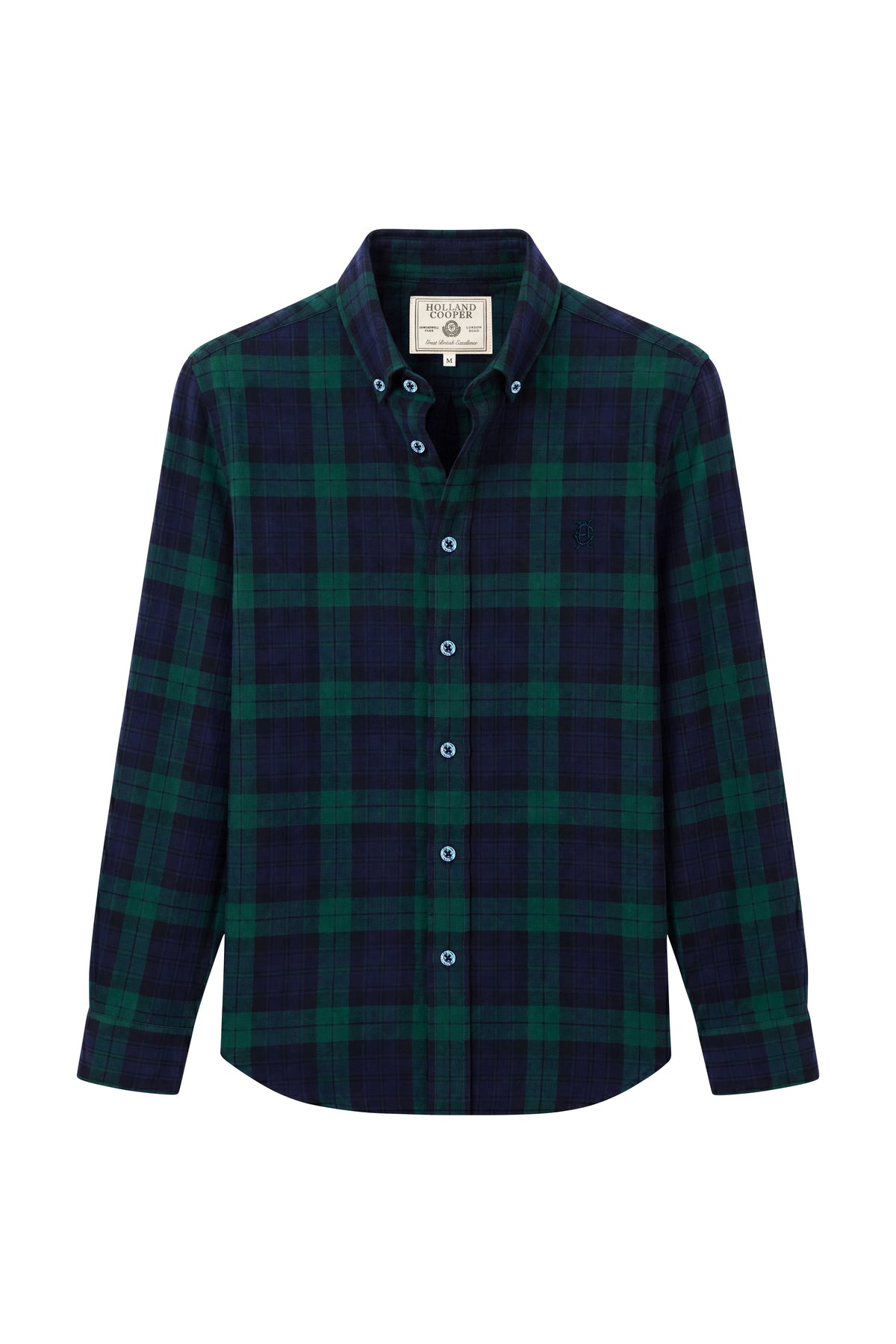 Men's Classic Fit Brushed Cotton Shirt (Blackwatch Check)