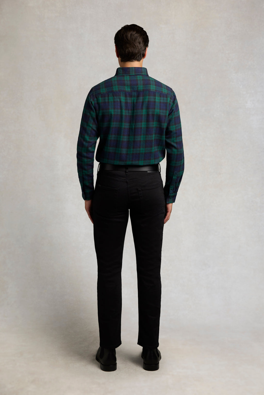Men's Classic Fit Brushed Cotton Shirt (Blackwatch Check)