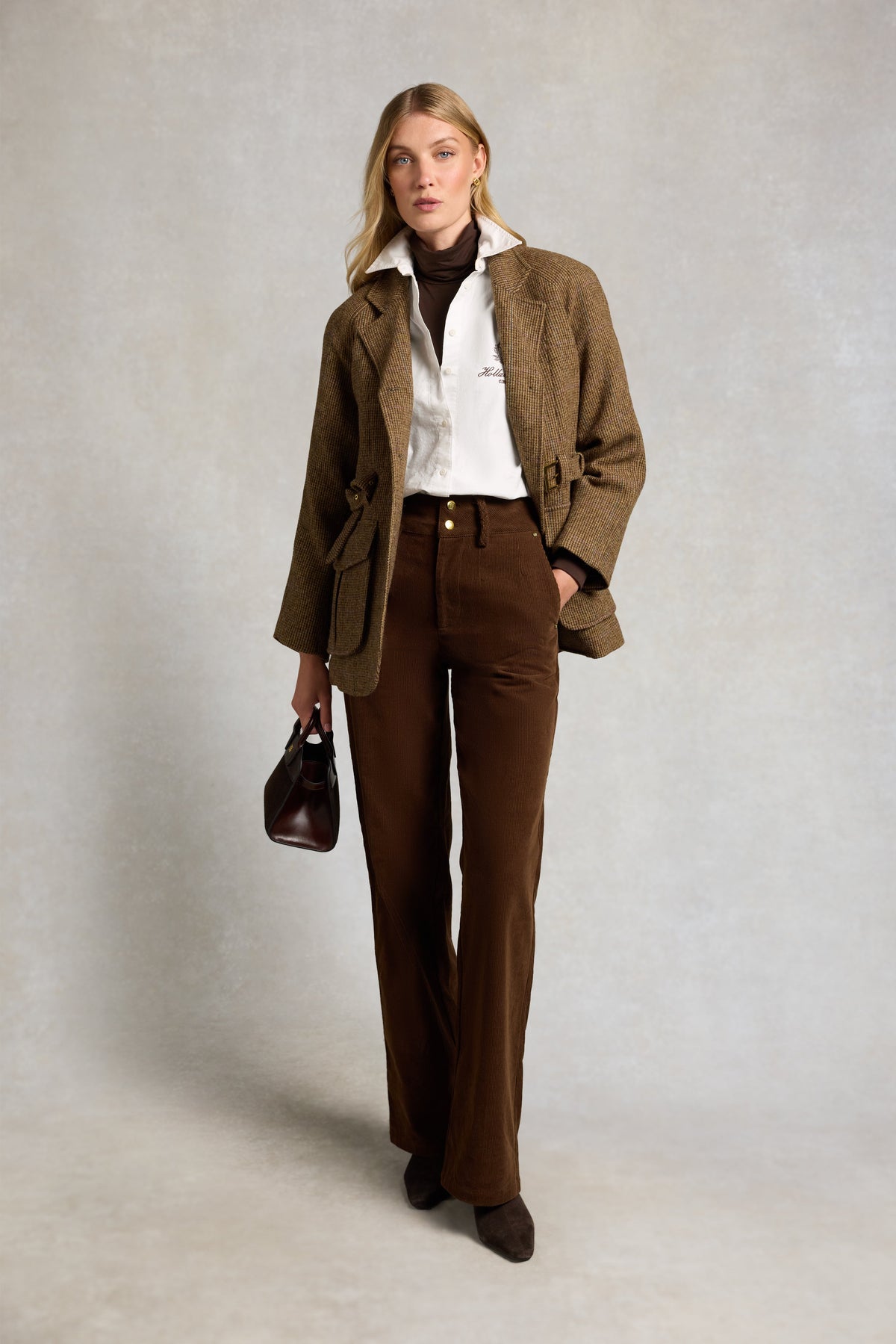 Tailored Wide Leg Cord (Hazelnut)