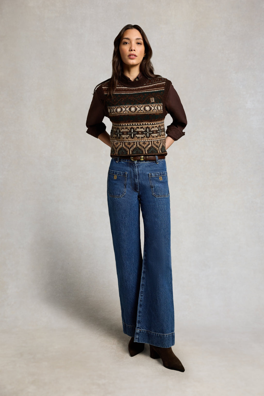 Arlington Knitted Tank (Forest Fairisle)