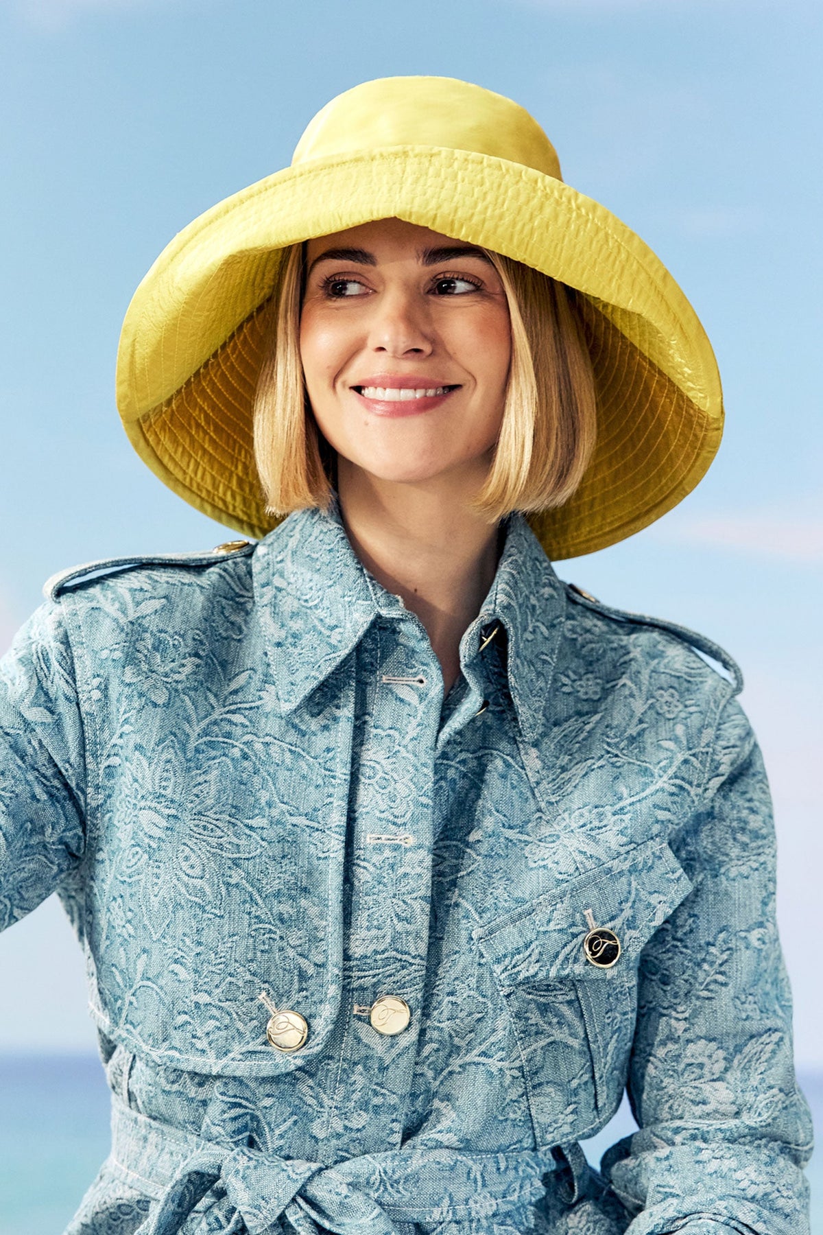 Cecilia Yellow Silk Sun Hat