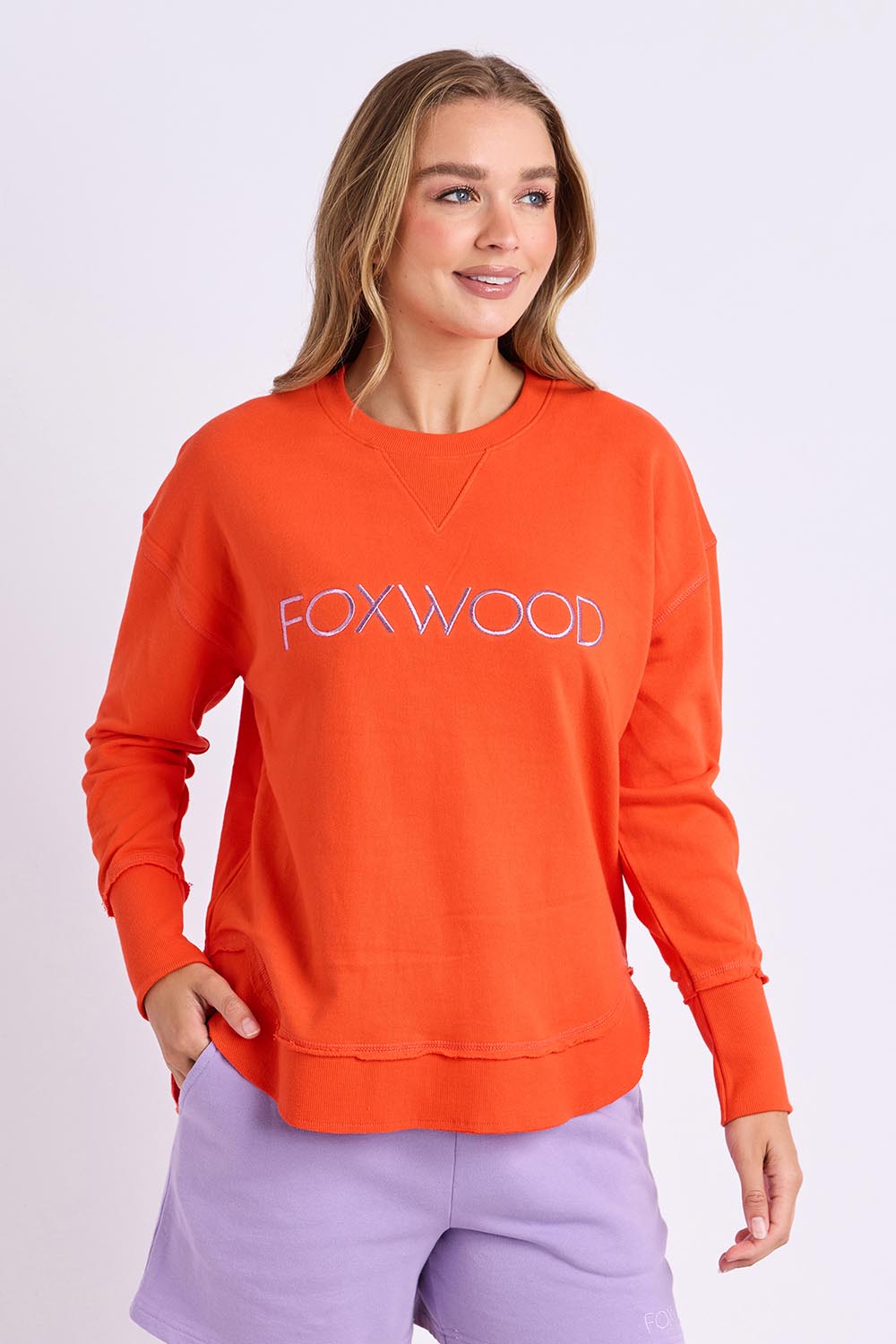 Elements Simplified Metallic Cotton Crew - Grenadine