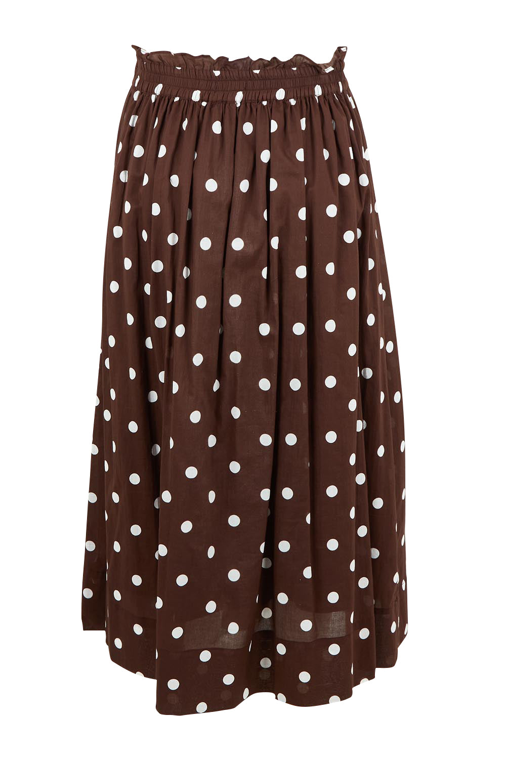 Riviera Spot Cotton Skirt – Coffee