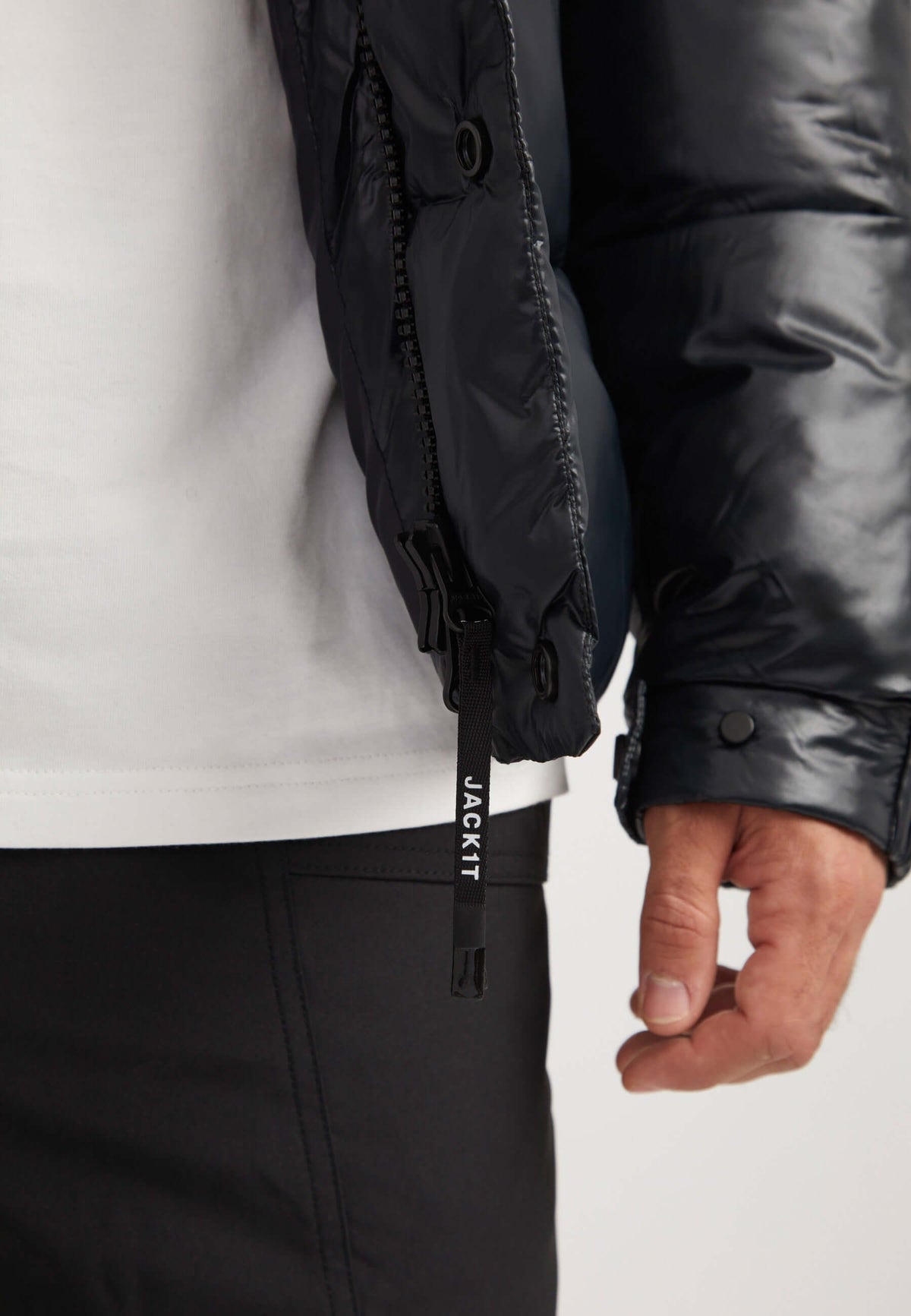 EZ Placket Racer Jacket Black