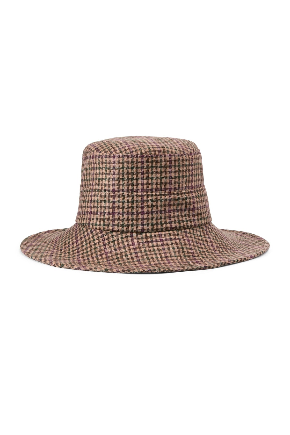Margot Tan Check Hat