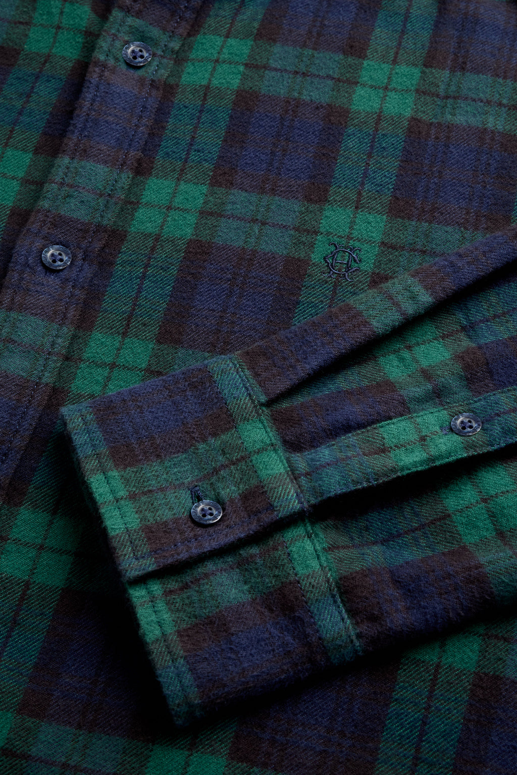 Men's Classic Fit Brushed Cotton Shirt (Blackwatch Check)