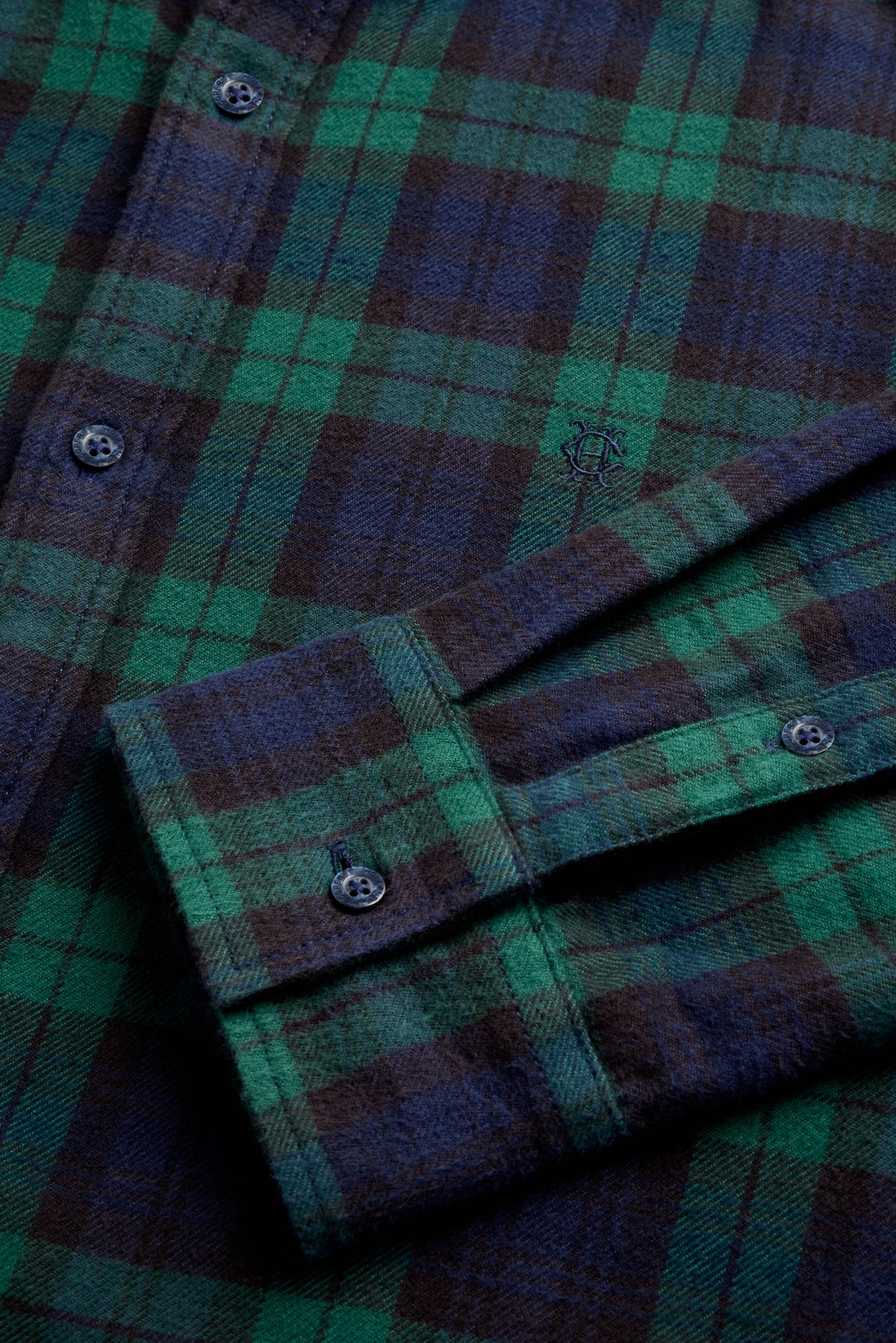 Men's Classic Fit Brushed Cotton Shirt (Blackwatch Check)