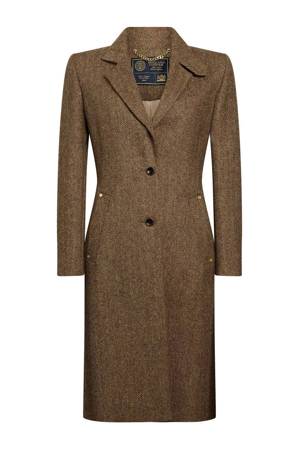 Regency Coat (Large Scale Brown Herringbone)