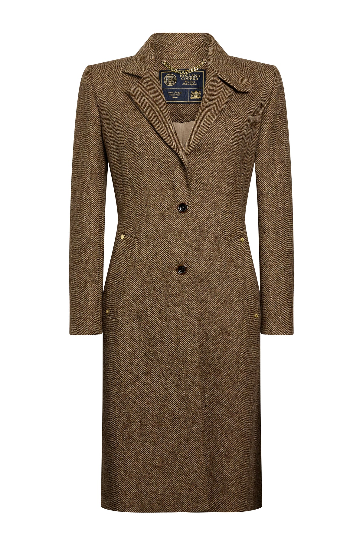 Regency Coat (Large Scale Brown Herringbone)