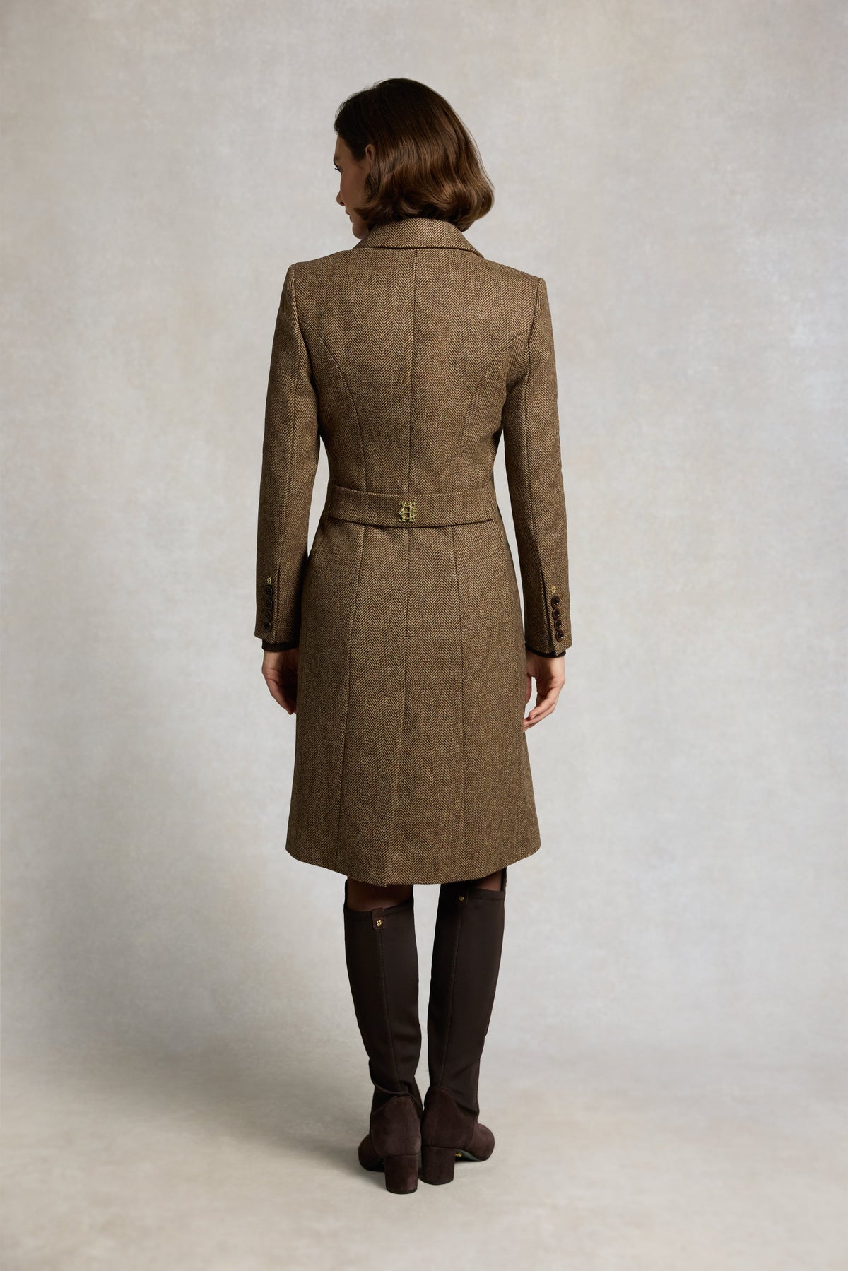 Regency Coat (Large Scale Brown Herringbone)