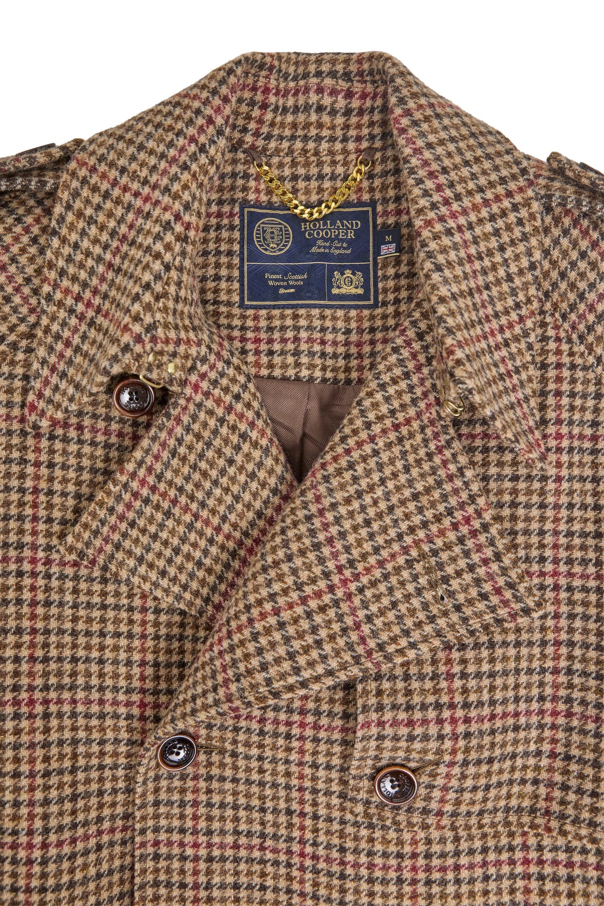 Men's Full Length Soho Trench Coat (Cotswold Tweed)