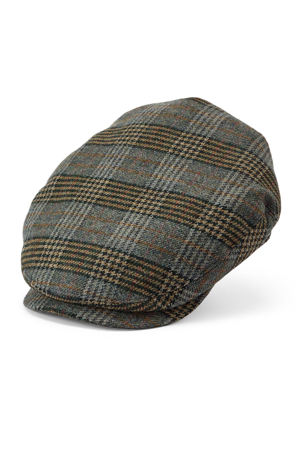 Turnberry Green Check Flat Cap