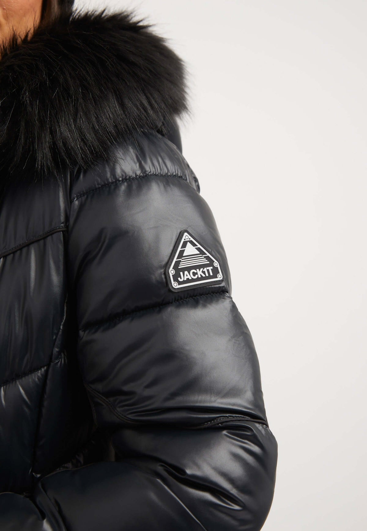 Diamond Belted Ex-long Coat Black