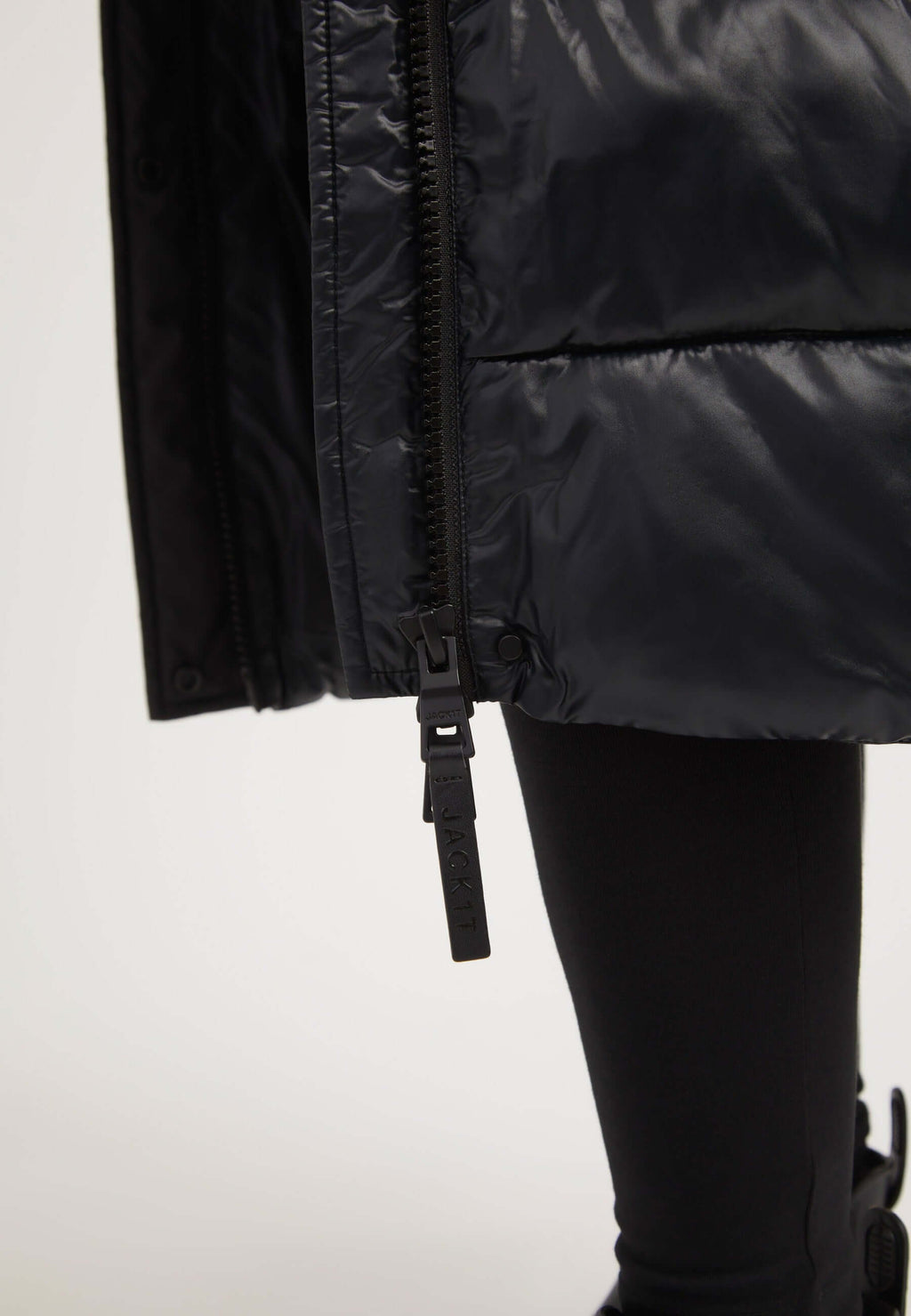 Diamond Belted Ex-long Coat Black
