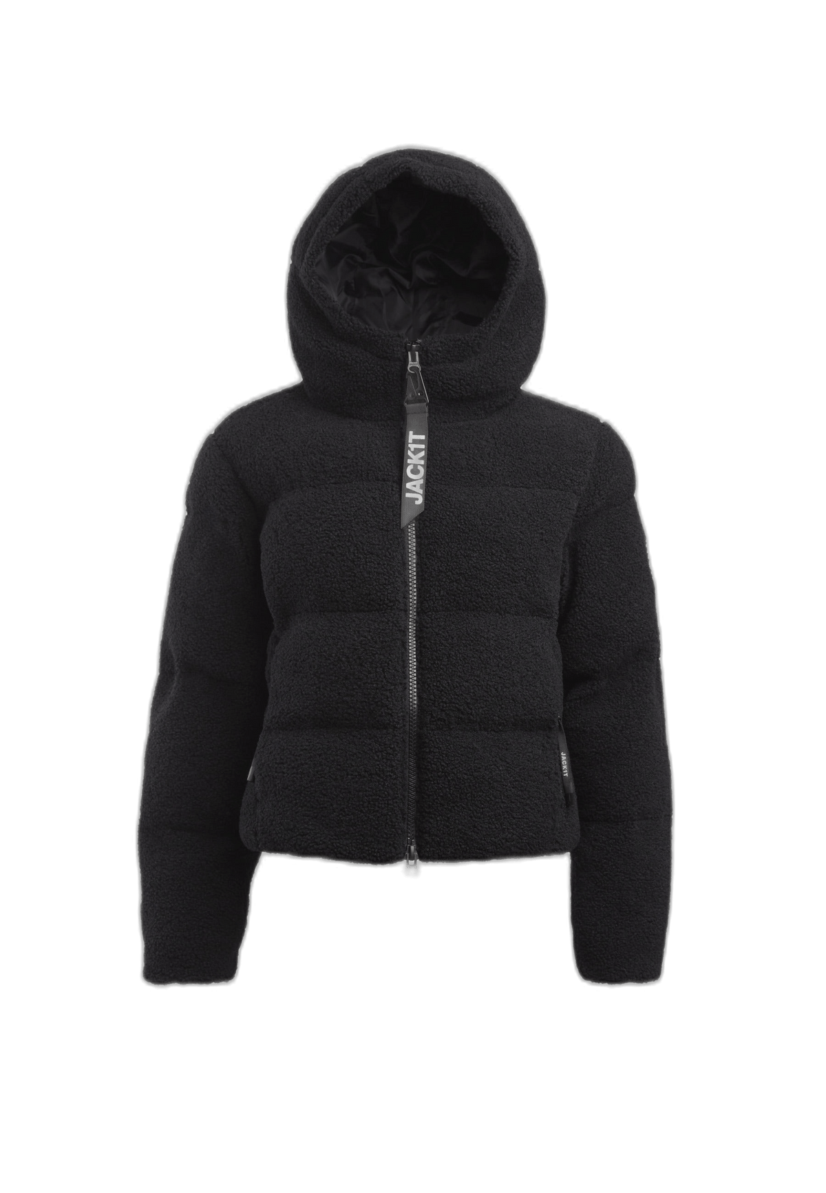 EZ Sherpa Cropped Jacket Black