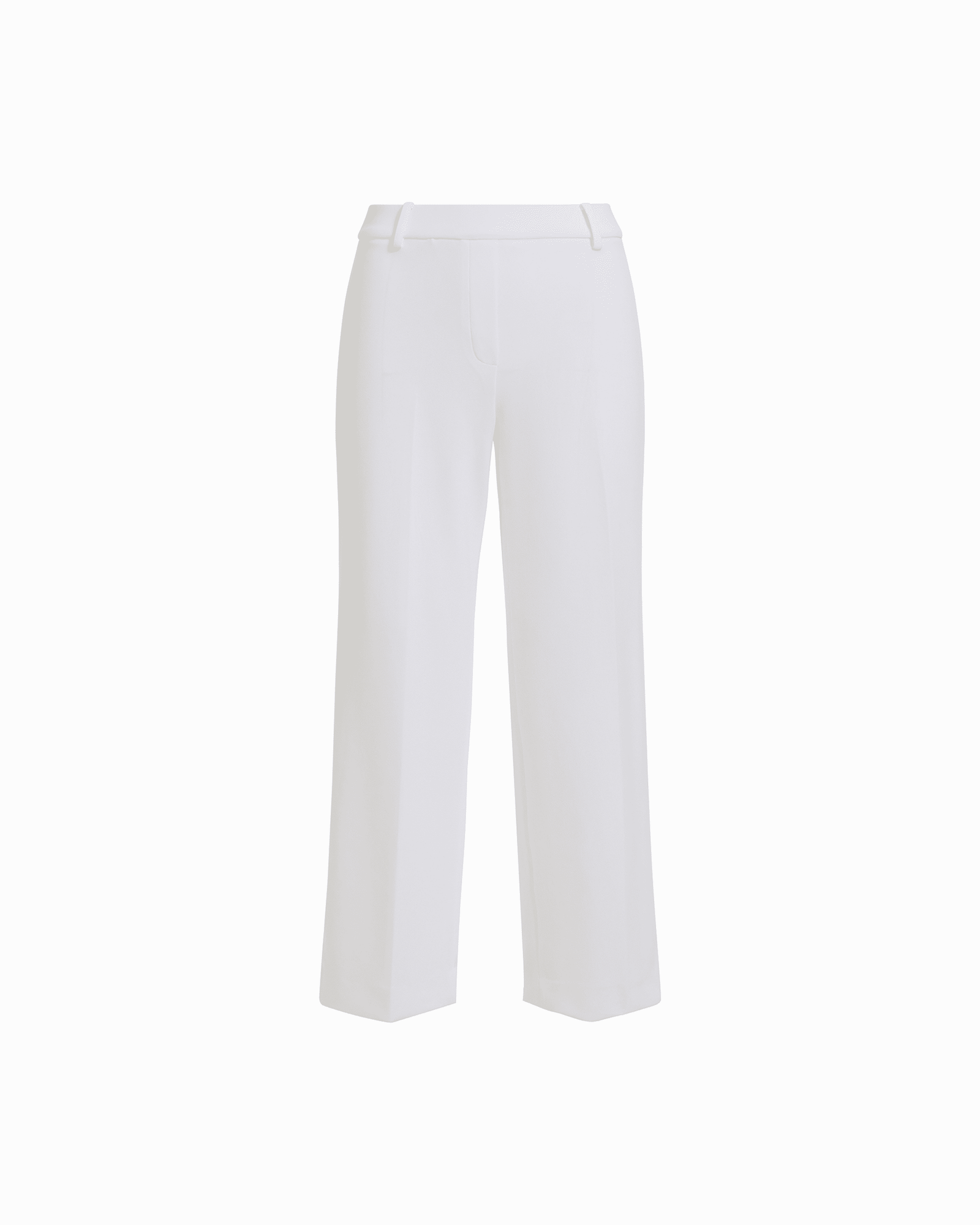 Anne Klein — Petite High Rise Pull-On Wide Leg Cropped Lined Pants