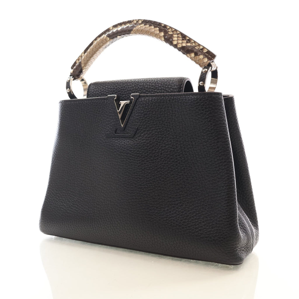 Louis Vuitton Python-Trimmed Taurillon Capucines BB