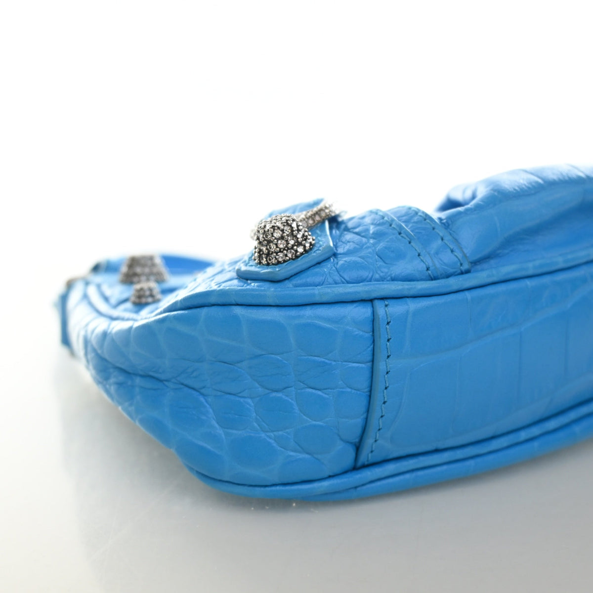 Balenciaga Mini Crocodile Embossed Arena Crystal Le Cagole