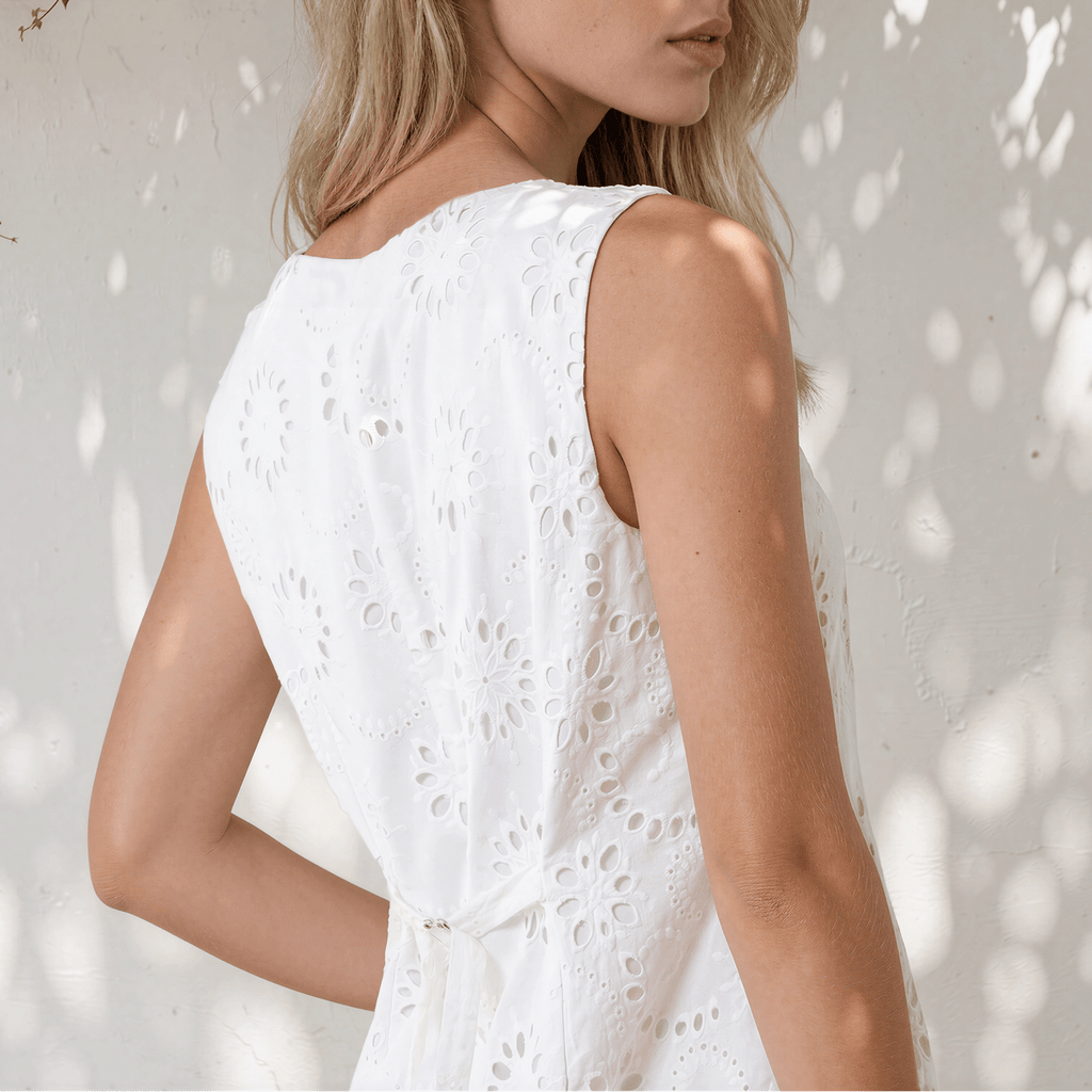 DELILAH EYELET DRESS