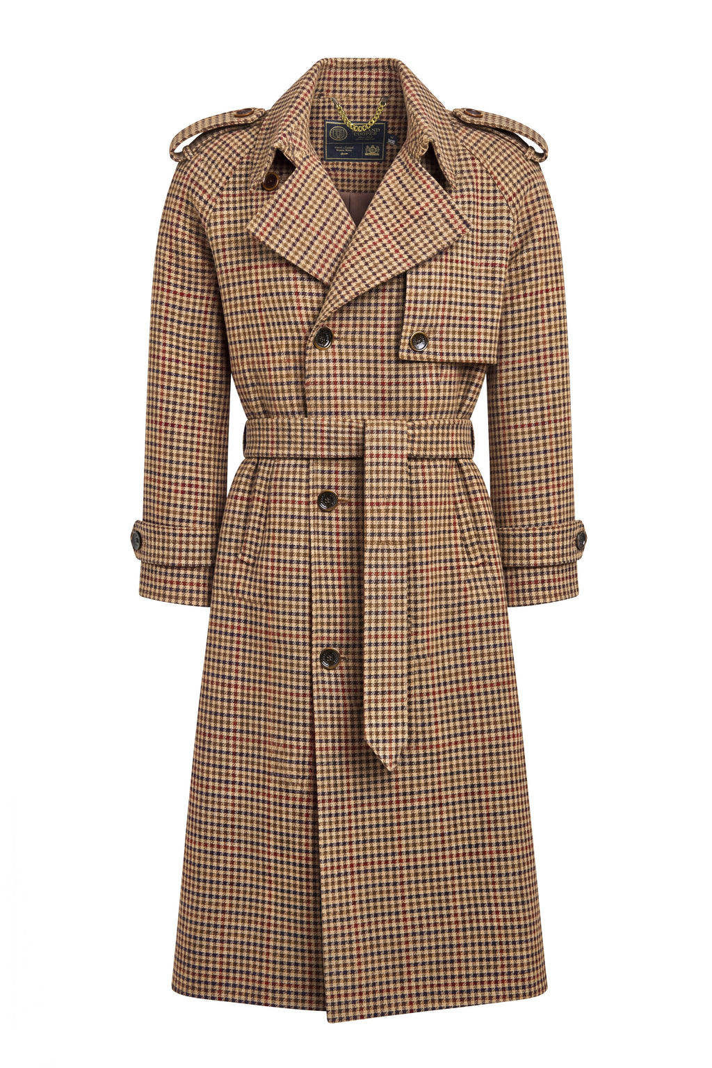 Men's Full Length Soho Trench Coat (Cotswold Tweed)