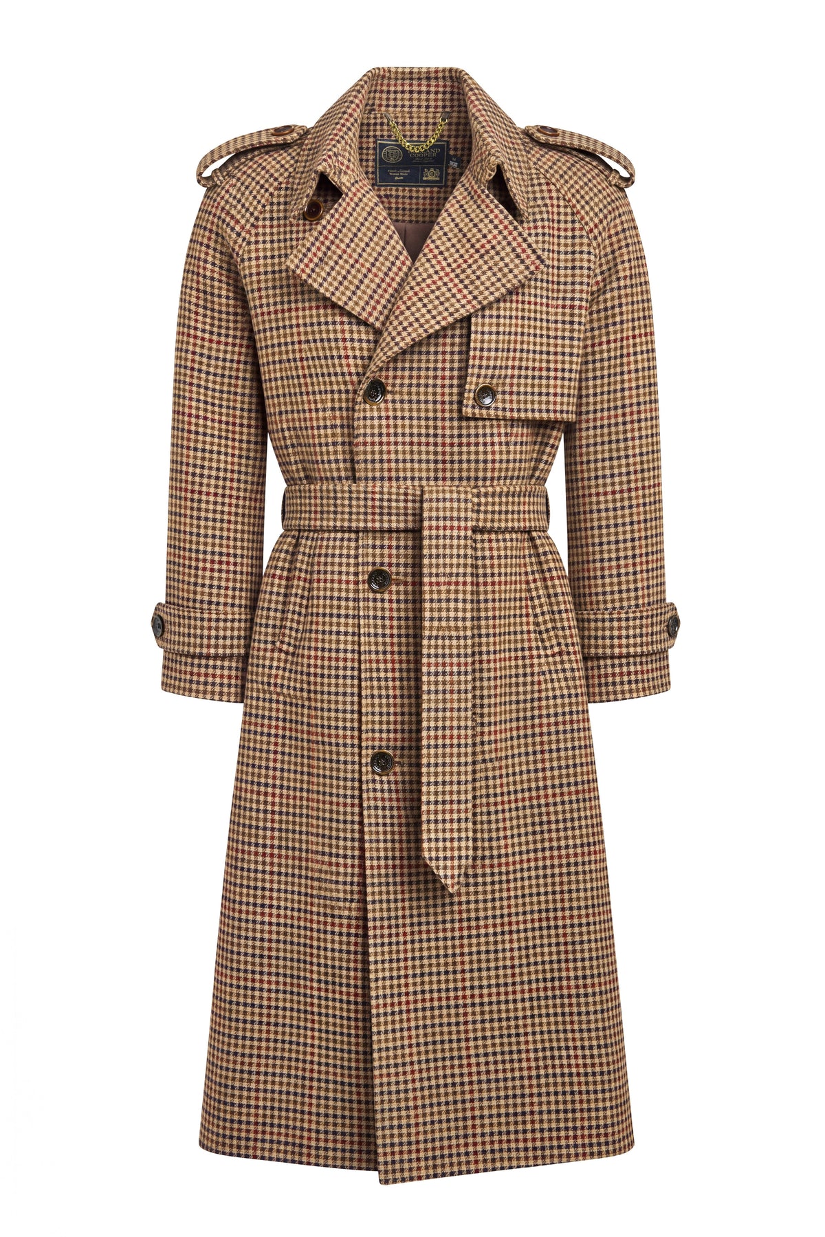 Men's Full Length Soho Trench Coat (Cotswold Tweed)