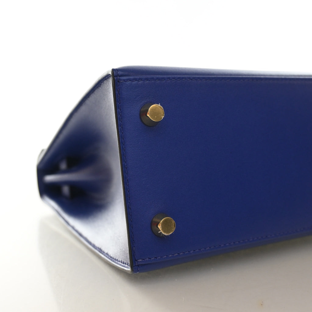 Hermes Bleu Electrique Veau Tadelakt Kelly 25