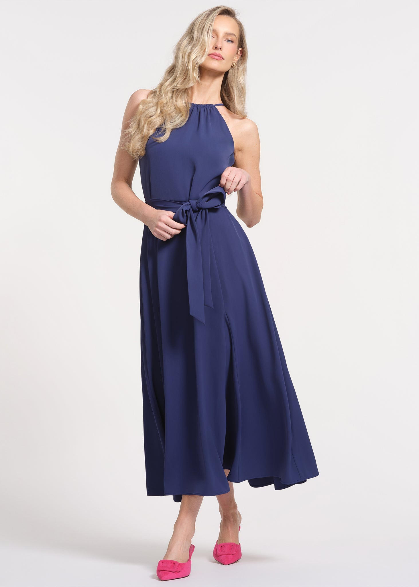 Isaac Mizrahi — Halter Tiered Maxi Dress
