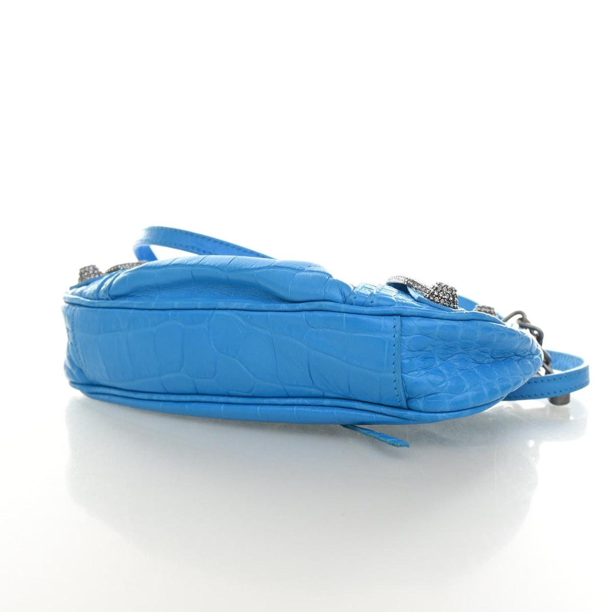Balenciaga Mini Crocodile Embossed Arena Crystal Le Cagole