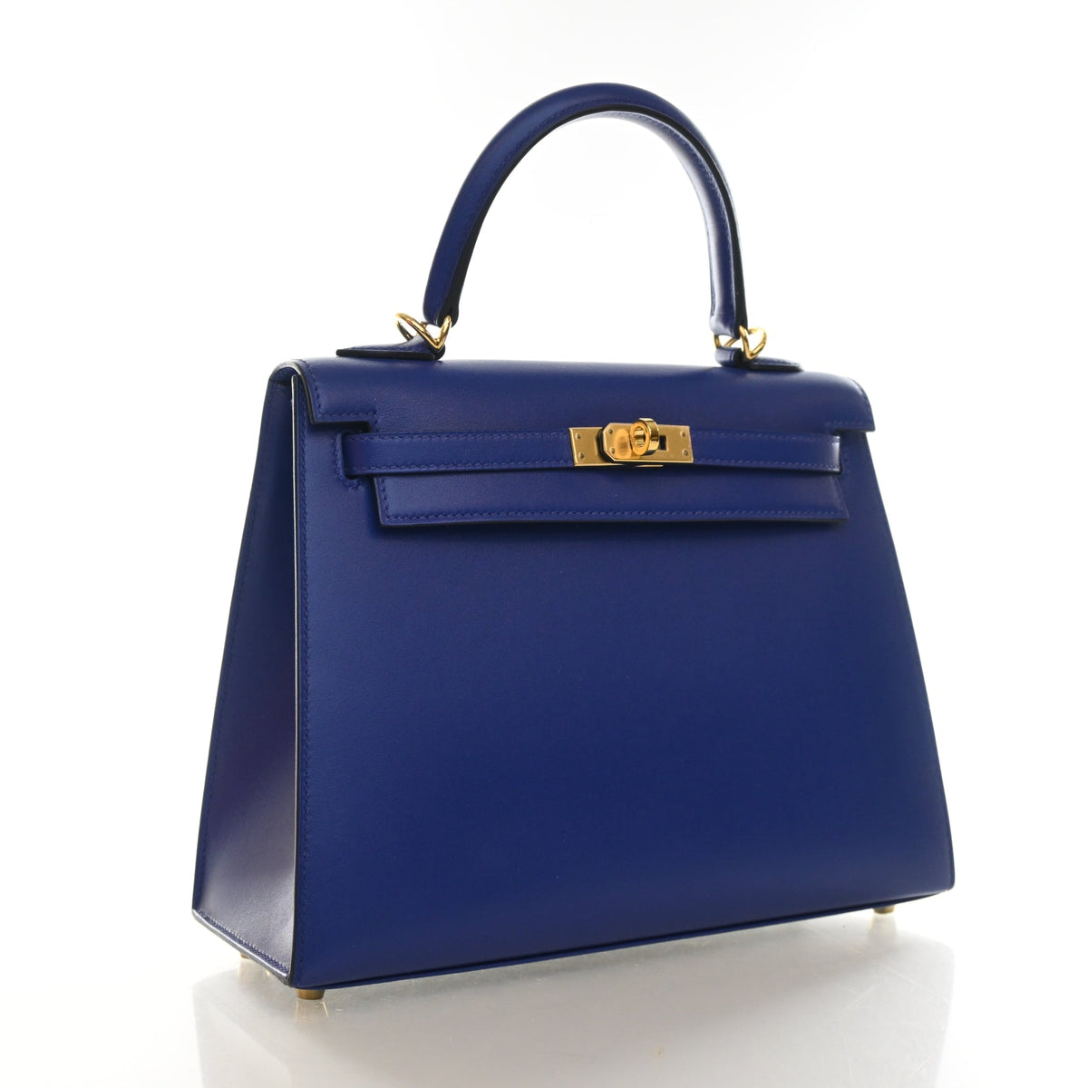 Hermes Bleu Electrique Veau Tadelakt Kelly 25