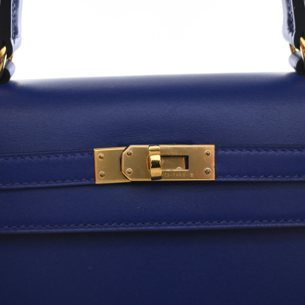 Hermes Bleu Electrique Veau Tadelakt Kelly 25