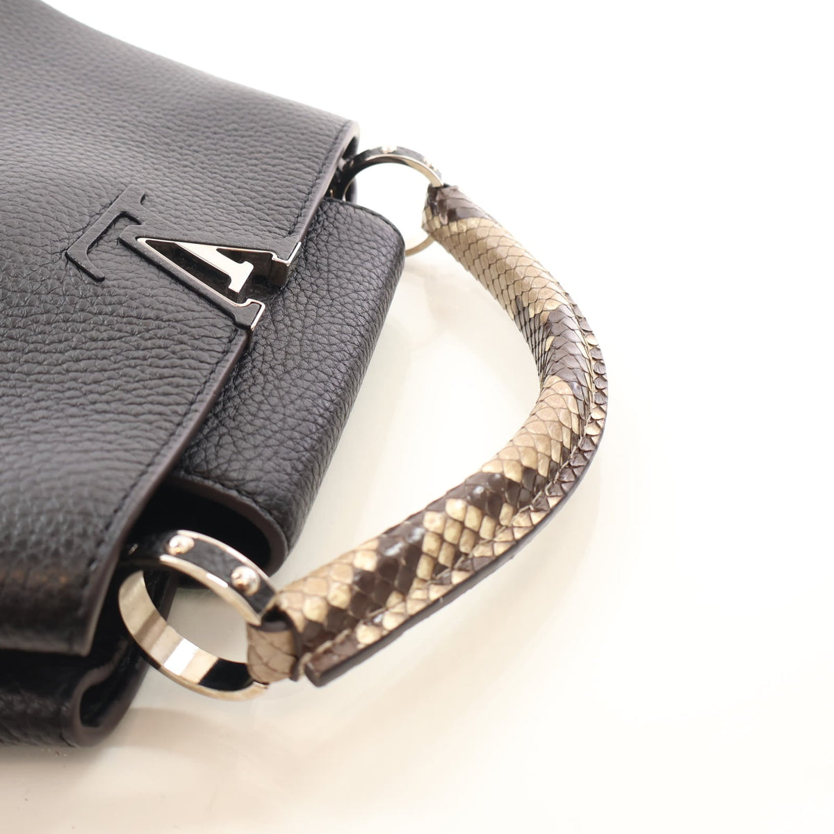 Louis Vuitton Python-Trimmed Taurillon Capucines BB