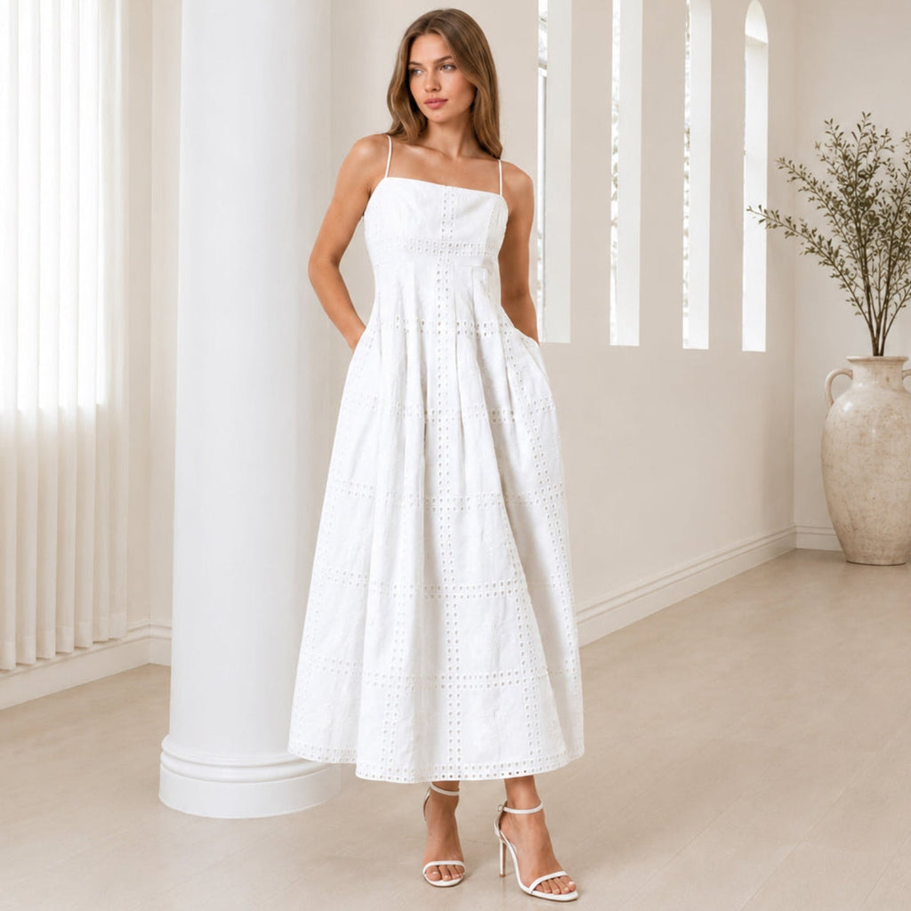 SKY EYELET DRESS