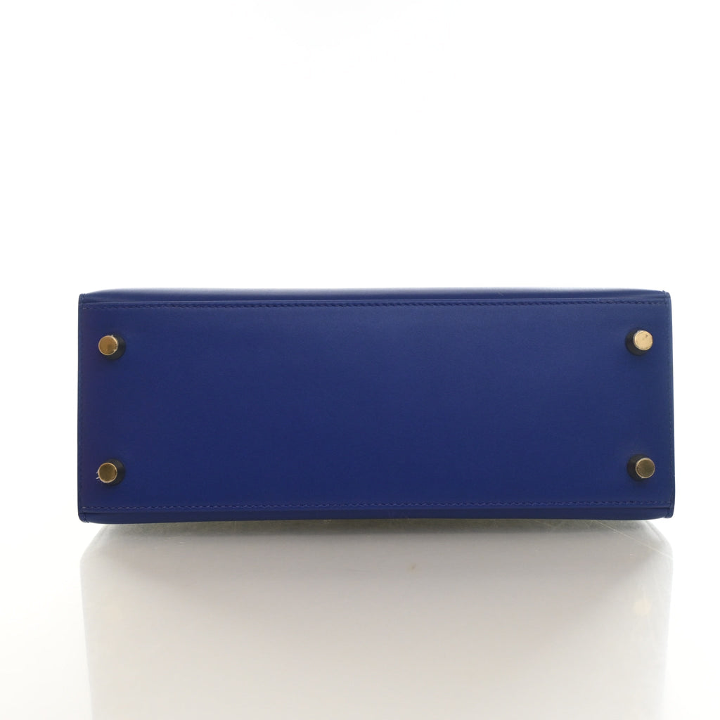 Hermes Bleu Electrique Veau Tadelakt Kelly 25