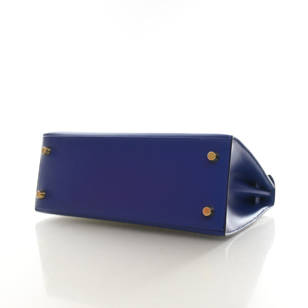 Hermes Bleu Electrique Veau Tadelakt Kelly 25